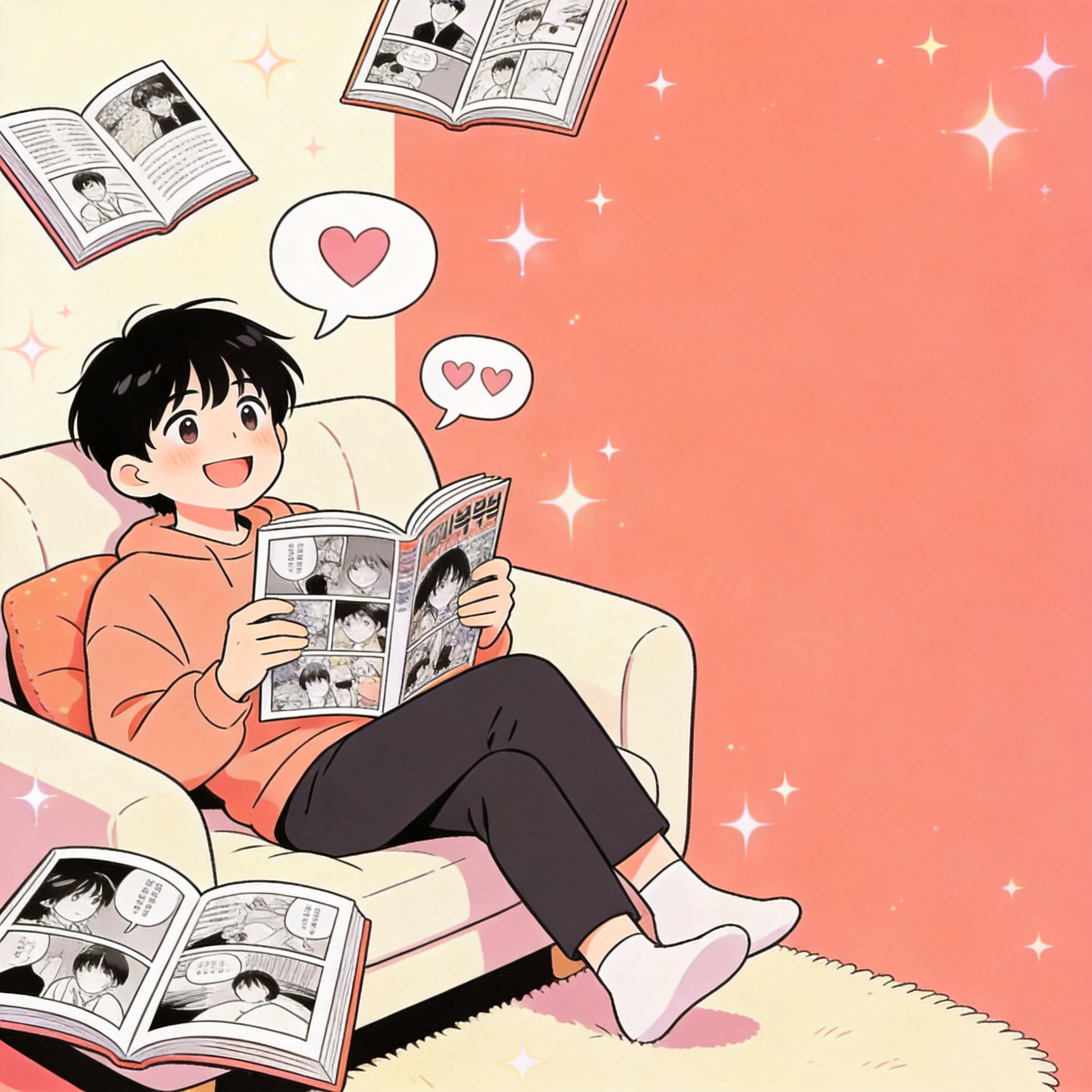 漫画屋APP免费看漫画场景插画